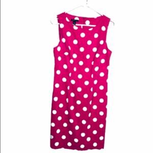 Alyx Womens Classic Polka Dot Pink Print Dress